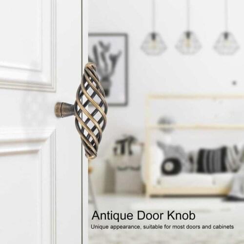 4Pcs Door Handle Antique Zinc Alloy Pull Knobs Closet Wardrobe Drawer Cabinet Door Handle