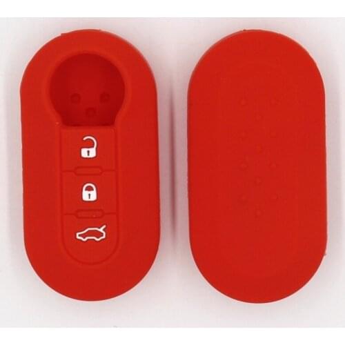 Auto Key Pack Applies To Fiat 500 Remote Control Keys Silicone Protected Folding Case Auto Accessories