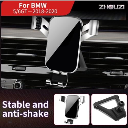 Car Mobile Phone Holder For BMW 5 Series 6GT G30 G32 G38 2018-2020 Mounts Stand GPS Gravity Navigation Bracket Car Accessories