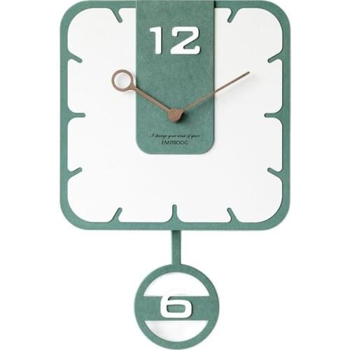 Swing Clock Wall Home Decor Childrens Room Silent Living Room Nordic Pendulum Clocks Wall Watch Relogio De Parede Gift SC661