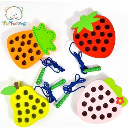 Wooden Education Baby Kindergarten Mouse Thread Cheese Plaything Early Learning Education Toys Montessori Teaching Aids Math Toy