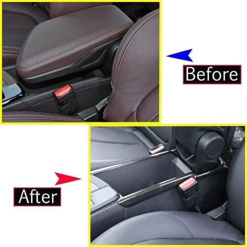 For BMW X1 F48 2016 2017 2018 LHD ABS Plastic Car Armrest Box Decoration Strips Trim Cover