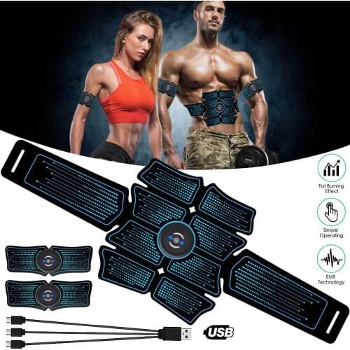 Muscle Electro Stimulator ABS Electrostimulator Abdominal EMS Electric Massager Training Apparatus Fitness Machine Building Body