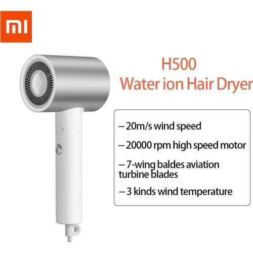 Xiaomi Mijia H500 Water Ion Hair Dryer Double Layer Magnetic Suction Nozzle Intelligent Temperature Control Hair Care Hairdryer
