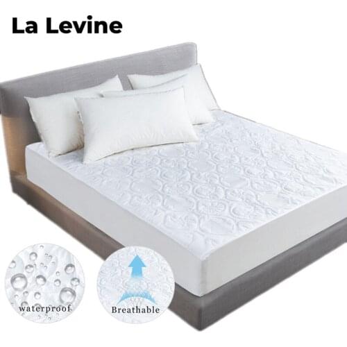 Smooth Waterproof Mattress Protector Cover for Bed Queen King Twin Size Breathable Hypoallergenic Mattress Protector Anti-mite