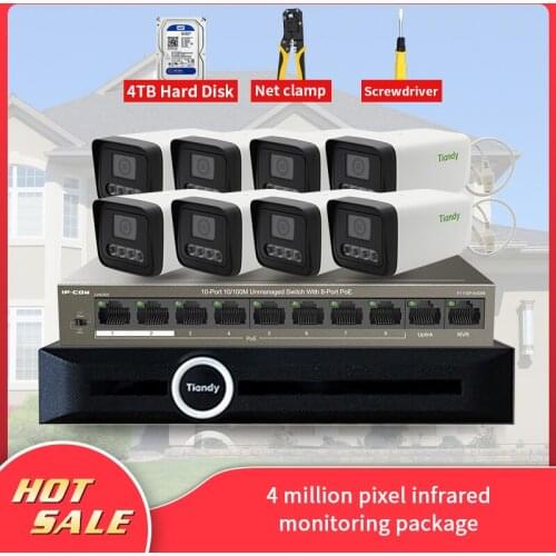 JSMAX 8CH 4MP HD POE NVR Kits Outdoor IP Cameras CCTV Surveillance System P2P Video Surveillance Set CCTV System