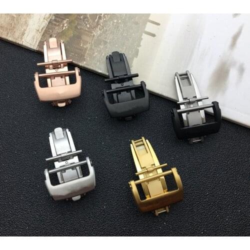 Men gold black Stainless steel Buckle size 20mm Watchband watch band strap buckle For Richard Watch Mille band Bracelet logo on