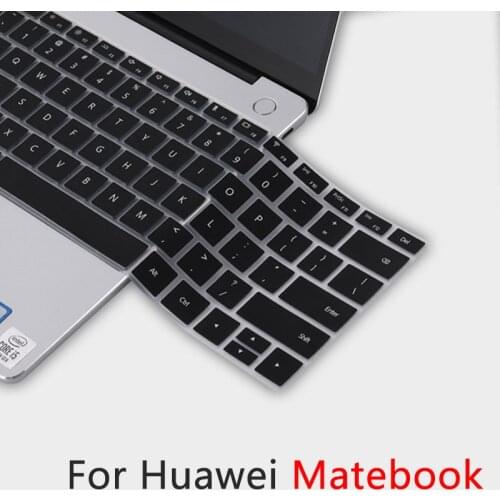 Woldone Soft Silicone Black Color Keyboard cover Skin for Huawei Matebook D14 D15 X Pro 13 14 inch accessories US Enter