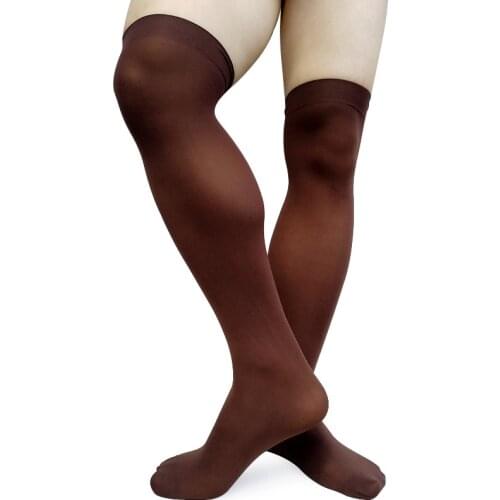 Thigh High Nylon socks for Men Softy Hose Stocking Tube Exotic Formal Wear Suit Socks Male Business Dress Socks Men Stockings