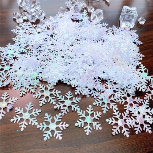 2021 New Year Gifts Artificial Snowflakes Confetti Christmas Decorations for Home Navidad Ornaments Xmas Party DIY Craft Natal