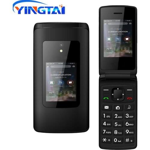 New Cheap Dual Screen Flip Senior Phone Dual SIM Card Push Button Keyboard Phone FM Radio Feature Clamshell Cellphone T30 GSM