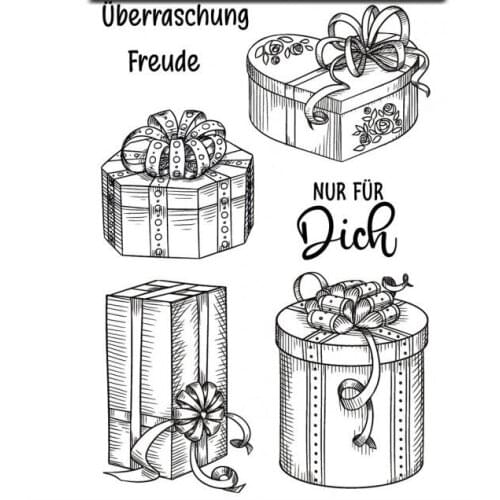 Gift box Transparent Clear Silicone Stamp/Seal for DIY scrapbooking/photo album Decorative clear stamp ST1019