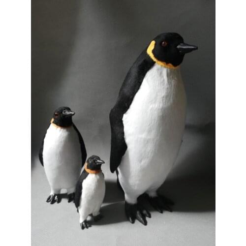 Real life toy lovely penguins polyethylene& furs standing penguin one lot/3 pieces model home decoration props,toys d0187