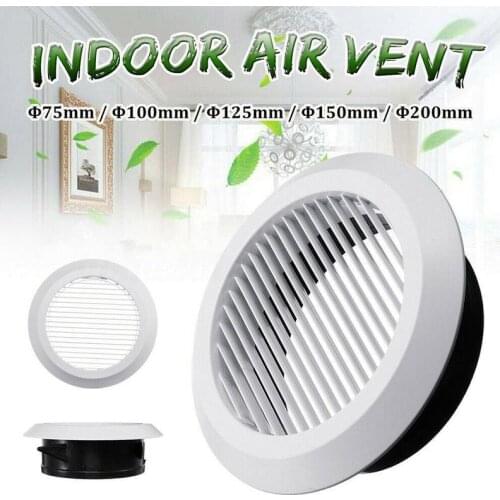 5 size Adjustable Ceiling Air Extract Valve Round Diffuser Duct Cover Air Vent Gril ABC Non-toxic Air Vent 75/100/125/150/200mm