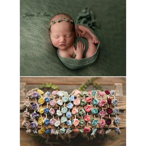 Hand-made burnt flowers small floral headdress head flower baby 0-1 year newborn photography props