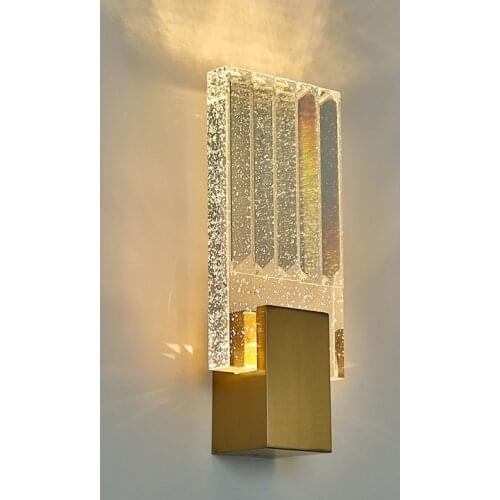Modern Minimalist Nordic Luxury Crystal Wall Lamp Creative Lighting Living Room Background Wall Bedroom Bedside Led Lights