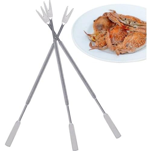 Stainless Steel Food Forks High Quality Spoon And Fork Easy Lobster Crab Shaped Picking GF376 Lunch End For Seafood Forks B E4X3