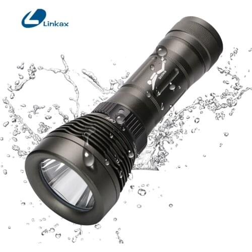 T6 LED Diving Flashlight IPX8 Waterproof 20M Underwater Torch Light 8 Modes Lighting Swimming Submarine Lamp for Camping Hiking