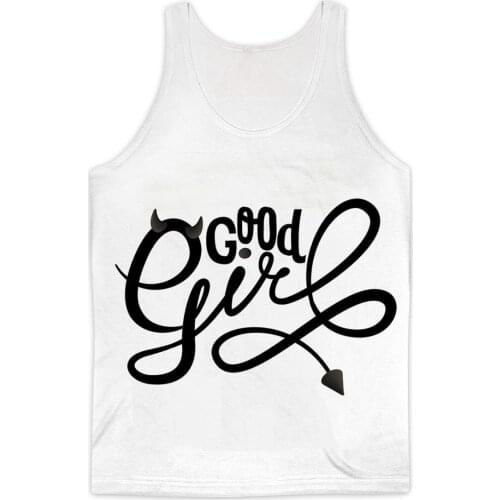 Real USA American Size Good Girl sublimation printing breathable Tank tops plus size 3XL 4XL 5XL 6XL