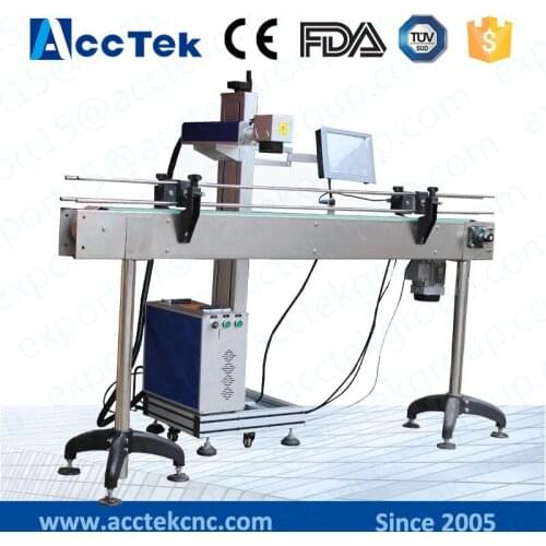 Fiber laser marker fly marking for metal parts fiber laser flying marking machine