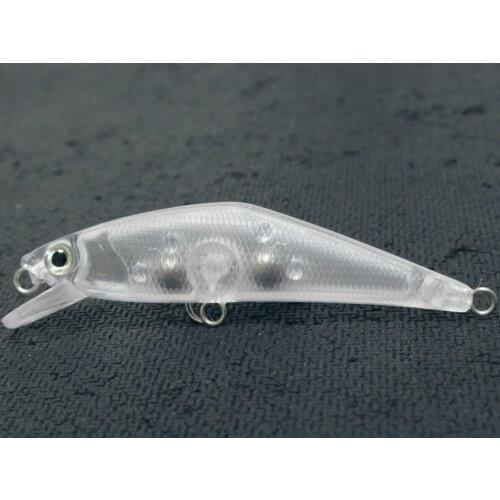 WLure 6.2cm 4g 2021 Model 10 per set with Free Fishing Eyes Tight Wobble Sinking Unpainted Minnow Fishing Lure UPM854