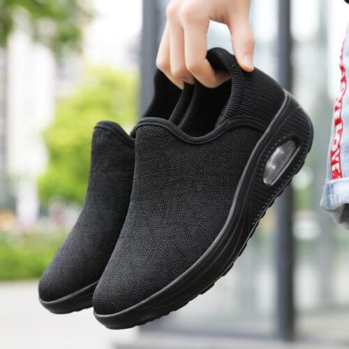 2020 Fashion Shoes Women Mesh Flat Shoes Sneakers Platform Shoes Women Loafers Breathable Air Mesh Swing Wedges Shoe Breathable