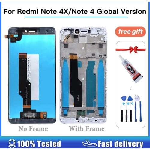 LCD Screen For Xiaomi Redmi Note 4X Original Display With Frame Touch Screen LCD For Redmi Note 4 Global Version Snapdragon 625