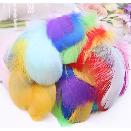 100pcs Goose Feathers for Crafts 4-8Cm Small Swan Plumas Wedding Party Handicraft Accessories Decoration Dream Catcher Feathers
