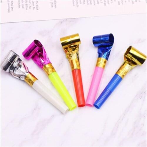 2Pcs roll paper outbreak whistle party like kids birthday party funny props noise toy party gift Enhancing the party atmosphere
