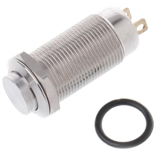 2021 New 12mm Waterproof Self-locking Latching Metal Push Button Switch High Flush