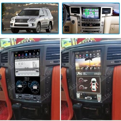 4+128G 13.6" Vertical Tesla Screen PX6 Android Wireless CARPLAY Car Radio Player For Lexus LX570 Auto GPS Navigation DSP 4G SIM