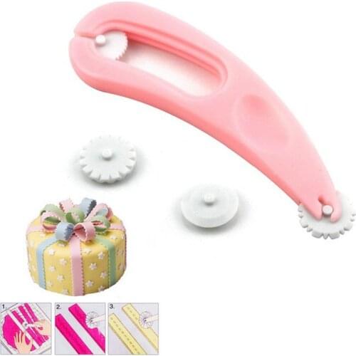 4 Wheels Fondant Embosser Cutter Icing Stitching Cutter Knife Sugarcraft Paste Embosser Pastry Tools Cake Decoration Mold DIY