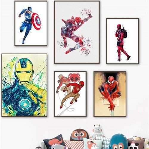 5D Diamond Painting Marvel Superhero Cross Stitch Kit Full Drill Square Embroidery Mosaic Art Picture of Rhinestones Home Decor