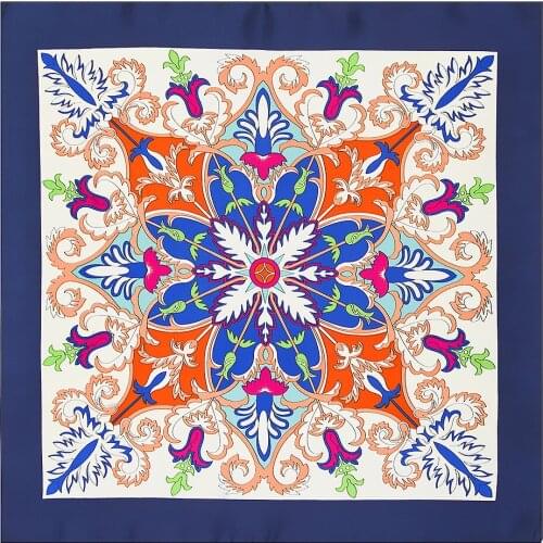 60cm * 60cm new flower national wind lady professional silk scarf small square