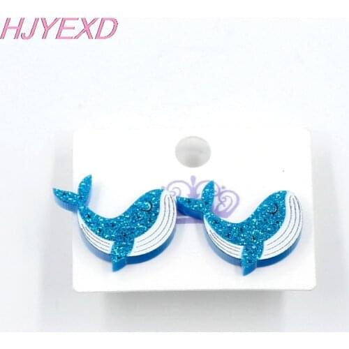 1pair) 20mm Acrylic Whale For Earrings Laser Cut Animal Glitter Acrylic Party DIY