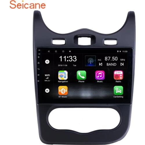 Seicane 10.1 inch Android 10.0 2+32G Car Radio GPS Navigation For 2014 Renault Sandero 2 din Video Player 2din 2.5D IPS Screen