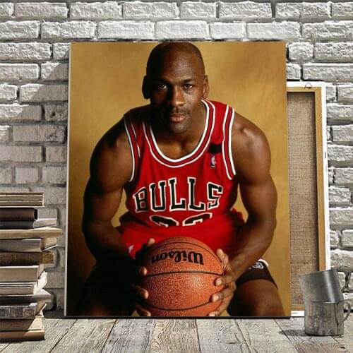 Basketball star Jordan World Cup player Dahua Wang DIY home decor painting restaurant hotel cafe decoration painting