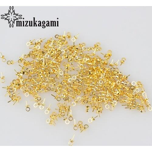 Free Shipping 100pc/lot 3*7MM Golden Metal Sheep Eyes Drill Hole On Ball Bead Top For DIY Jewelry Findings Part Accessories
