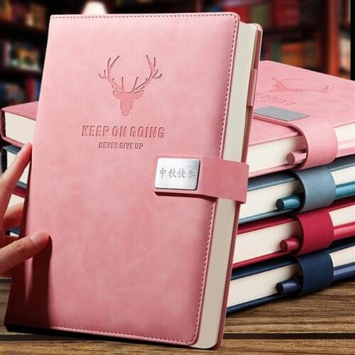 A5 Thick Notebook Literary Notepad Business Simple Soft Leather Teacher Student Classroom Notebook Learning Gift