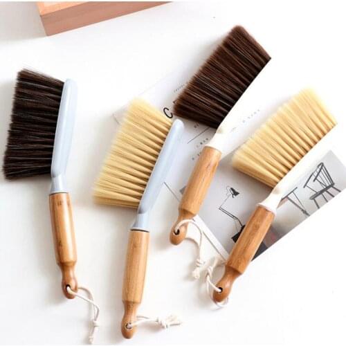 Wood handle brush, bedroom, household bed brush, dust remover, soft wood brush