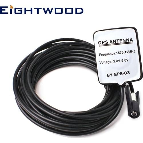 Eightwood Car Passive GPS Antenna With WICLIC Plug RF Connector 1575.4 ±3 MHz 3M Active Aerial for Pioneer JVC Becker Waterproof