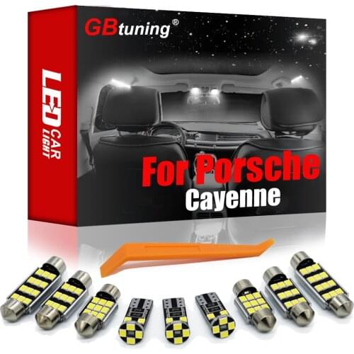 GBtuning No Error LED For Porsche Cayenne 2 958 92A 9PA 955 2002-2018 Car Map Bulb Lamp Accessories Interior Reading Light Kit