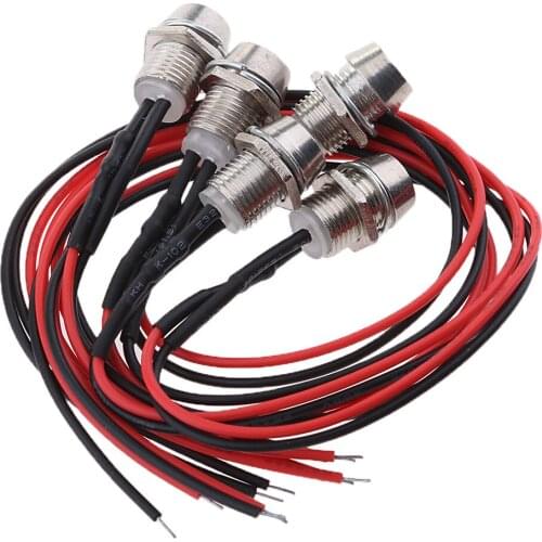5pcs 12V Car Dashboard Indicator Red LED Light Bulb Gauge Panel Waterproof