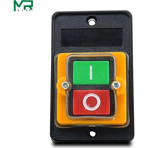 KAO-5 10A380V Waterproof Button Switch ON/OFF Switch Machine Drill Plastic Engine 90*56*50mm