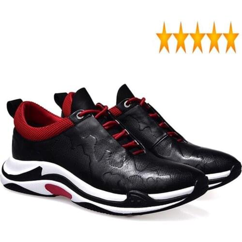 New Arrival Man Breathable 2021 Footwear Fashion Genuine Leather Men Streetwear Casual Lace Up Harajuku Sneakers