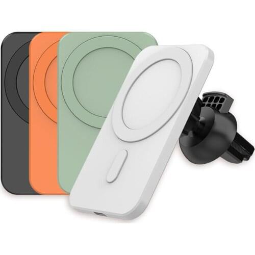 Magnetic Wireless Car Charger Airvent Mount Magnet Adsorbable Phone Car Holder 15W Fast Charging Stand For Iphone 12 12 Pro Max