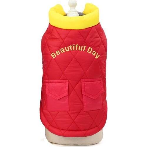 Cute Dog Hoodies Vest Clothing For Pet Pocket Dog Pet Cat Jacket Coat Winter Warm Small Dog Puppy Chihuahua Clothes Drop Ship