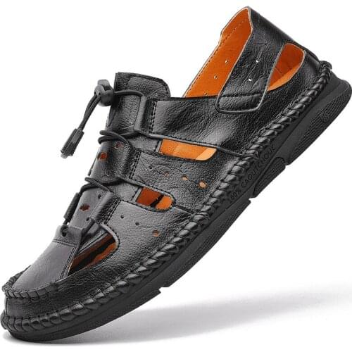 Rasteira de uomo size hombre roman mens piel sandals sandales outdoor sport sandalet shoes beach summer work 2019 erkek sandel