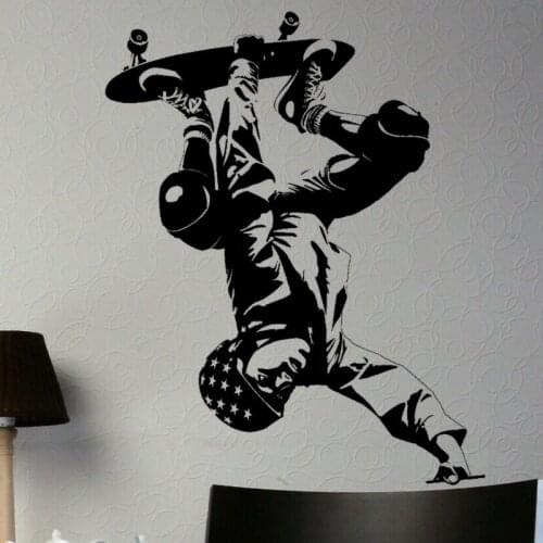 Skateboard Sticker Car Decal Extreme Sports Posters Home Decoration Vinyl Wall Decals Decor Mural Car Skateboard Wall Decal