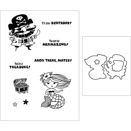 New Sale Corsair Girl Background Cutting Dies Stamps Scrapbook Diary Secoration Embossing Template Diy Greeting Card Make Albums